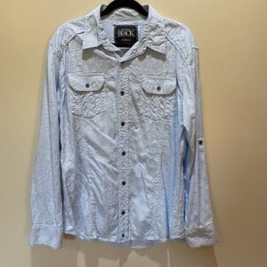 Buckle Black Shirt‎ Men's Large No. 48 Western Long Sleeve Button Up Relaxed Fit